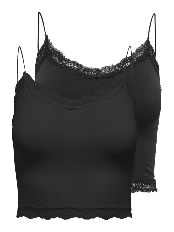ONLVICKY LACE SEAML 2-PACK CROPPED TOP