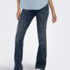 ONLPOWER MID WAIST PUSH UP FLARED DNM